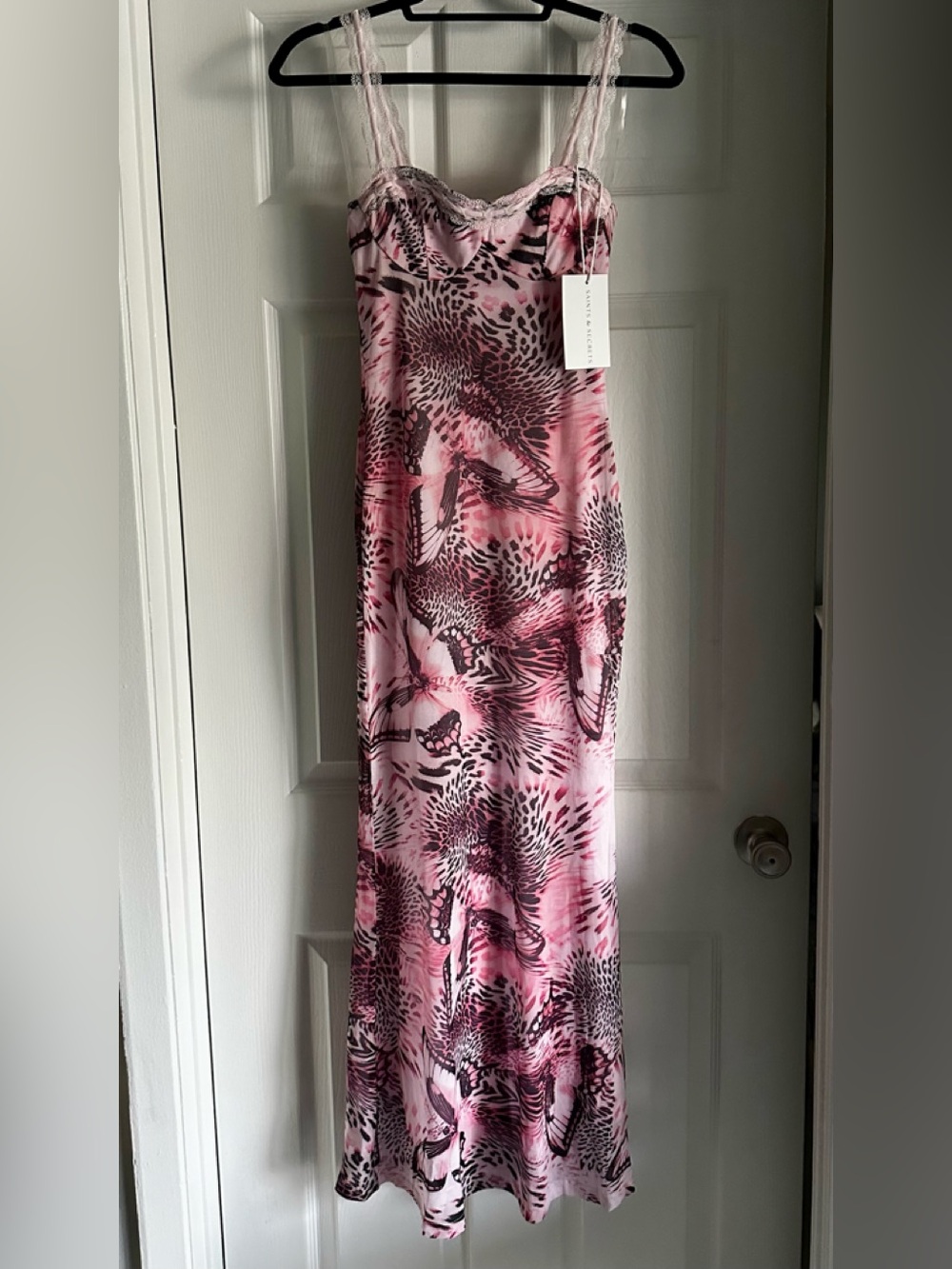 Hello Molly Saints & Secrets Pink and Magenta -Print Dress